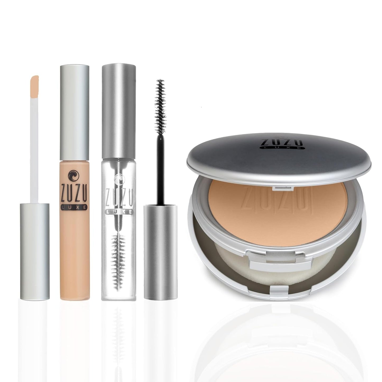 Warrior Kit | Mineral Powder Foundation + Concealer + Luxe Mascara + Cosmetic Bag (D-20 Powder, C-50 Concealer, Clear Mascara)