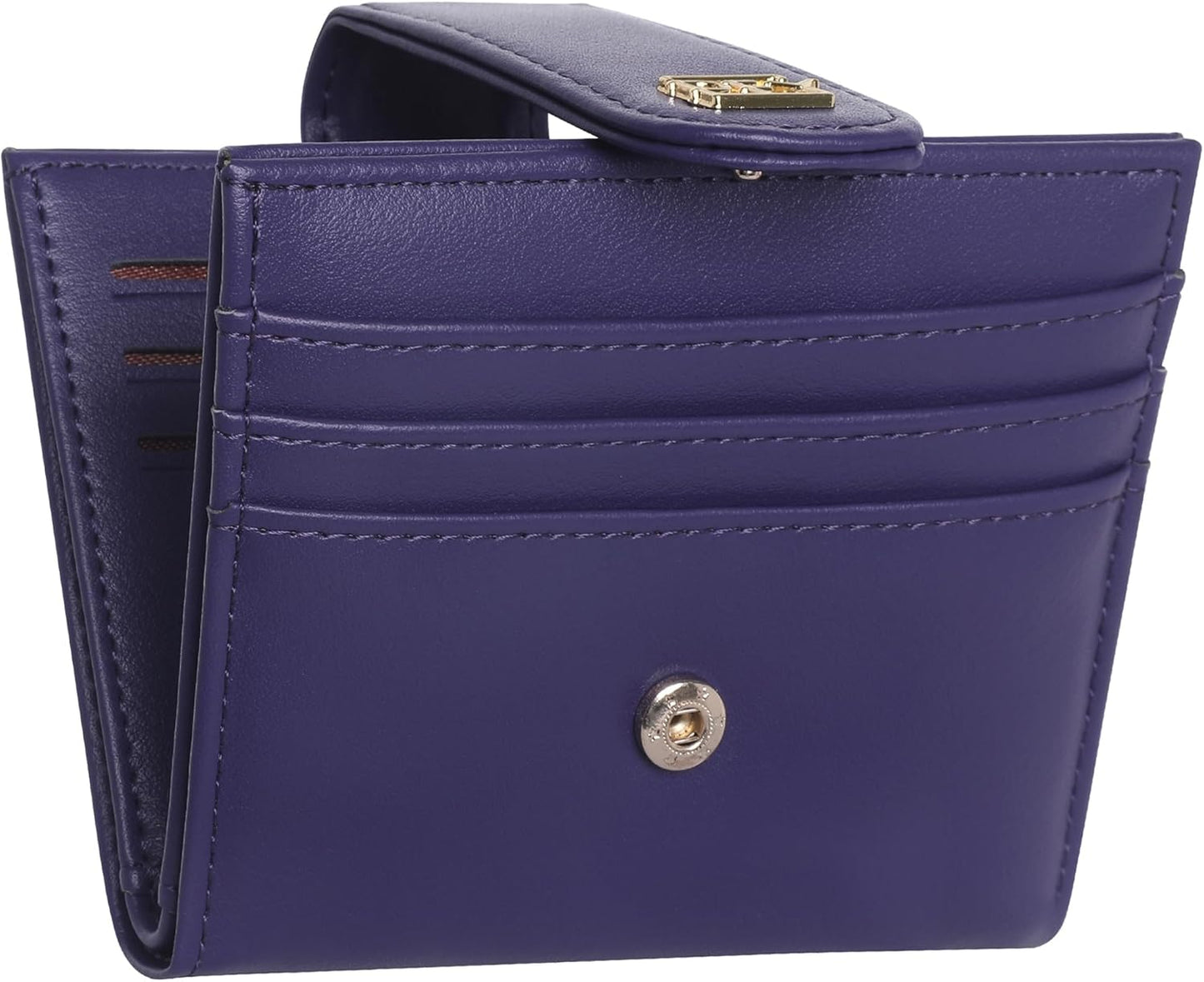 Small Wallets for Women Slim Bifold Credit Card Holder Minimalist Zipper Coin Pocket