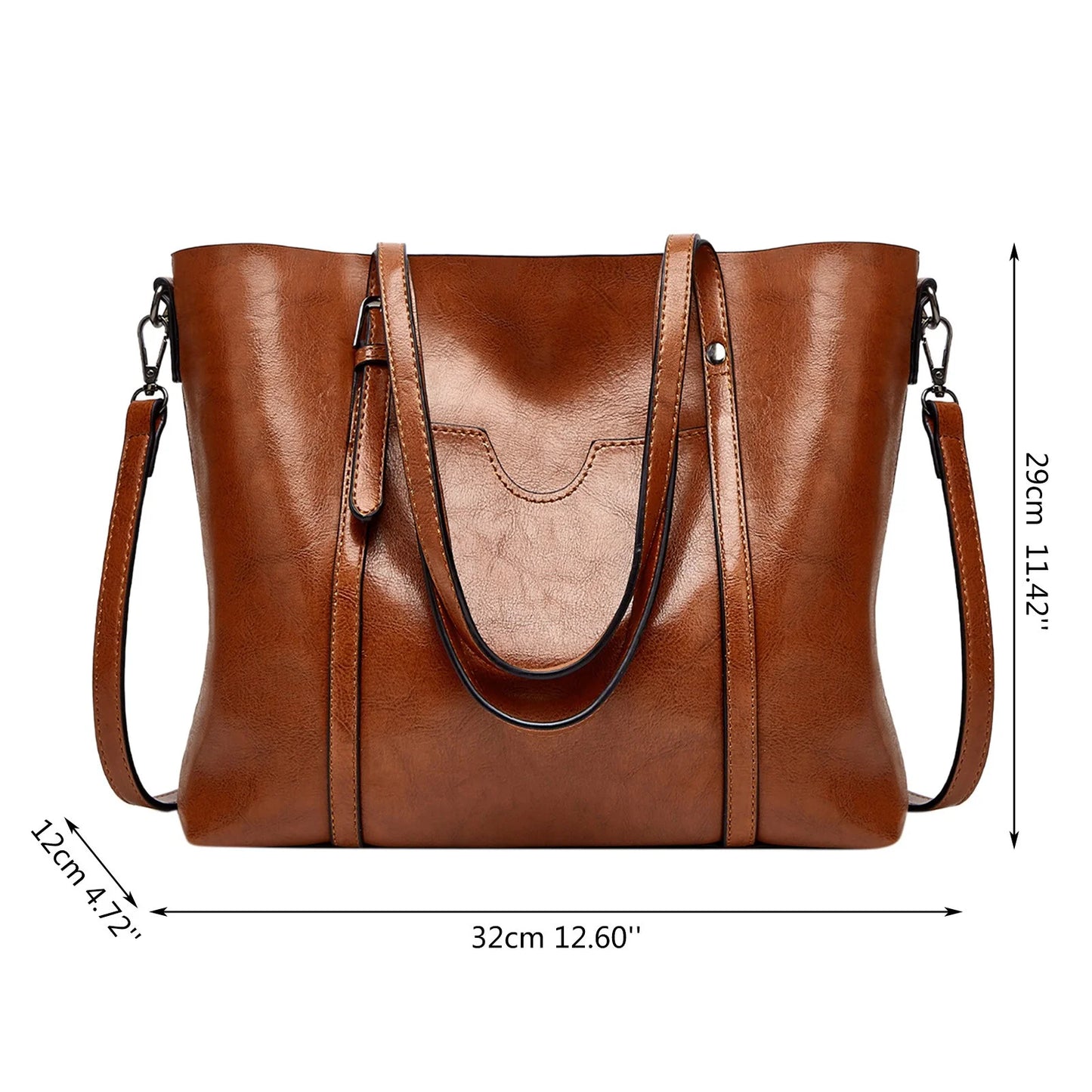 Work Satchel Vegan Leather Shoulder Bags Teacher Tote Bag Handbags for Women Large Designer Ladies Bag Pocket Purse Leather