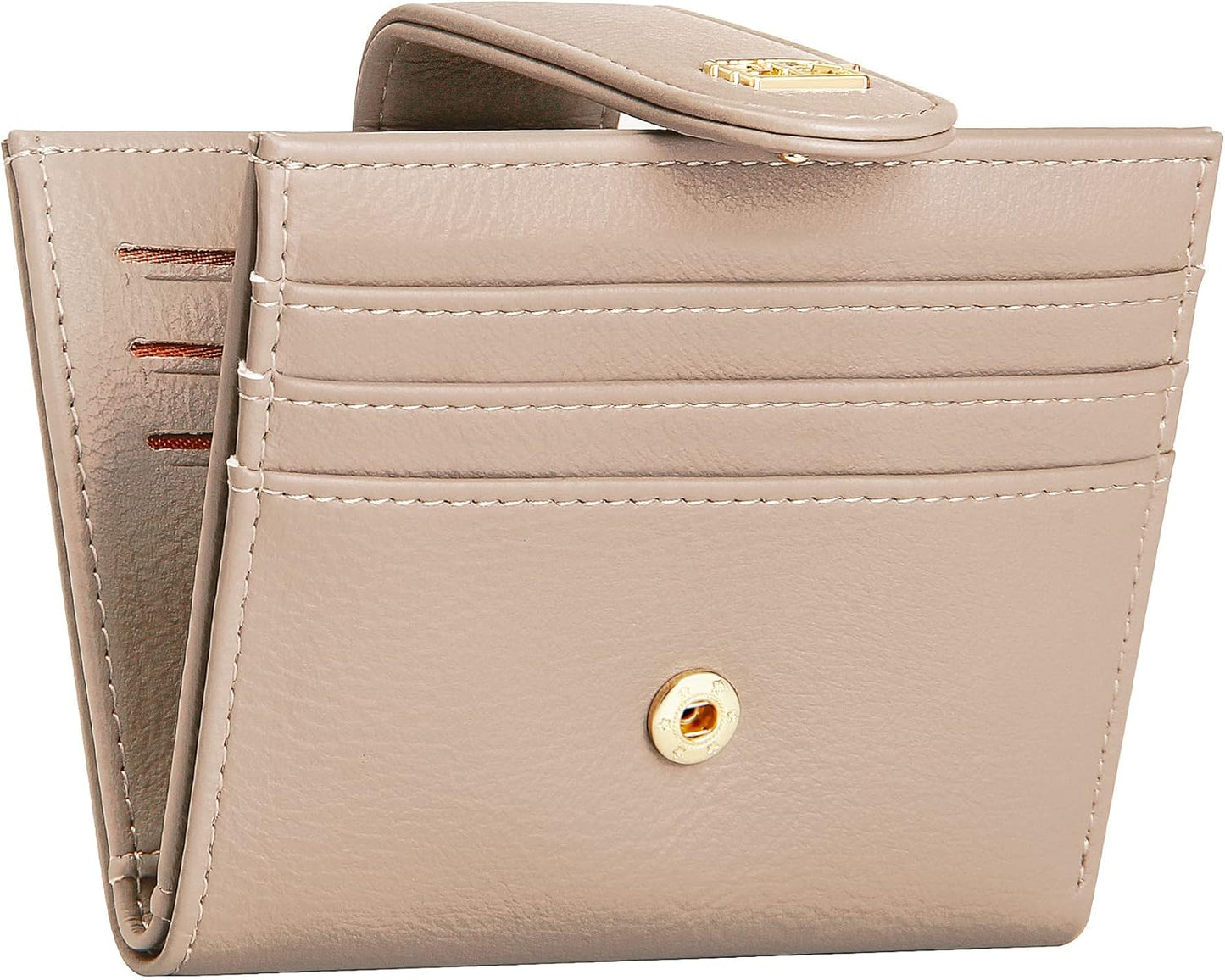 Small Wallets for Women Slim Bifold Credit Card Holder Minimalist Zipper Coin Pocket