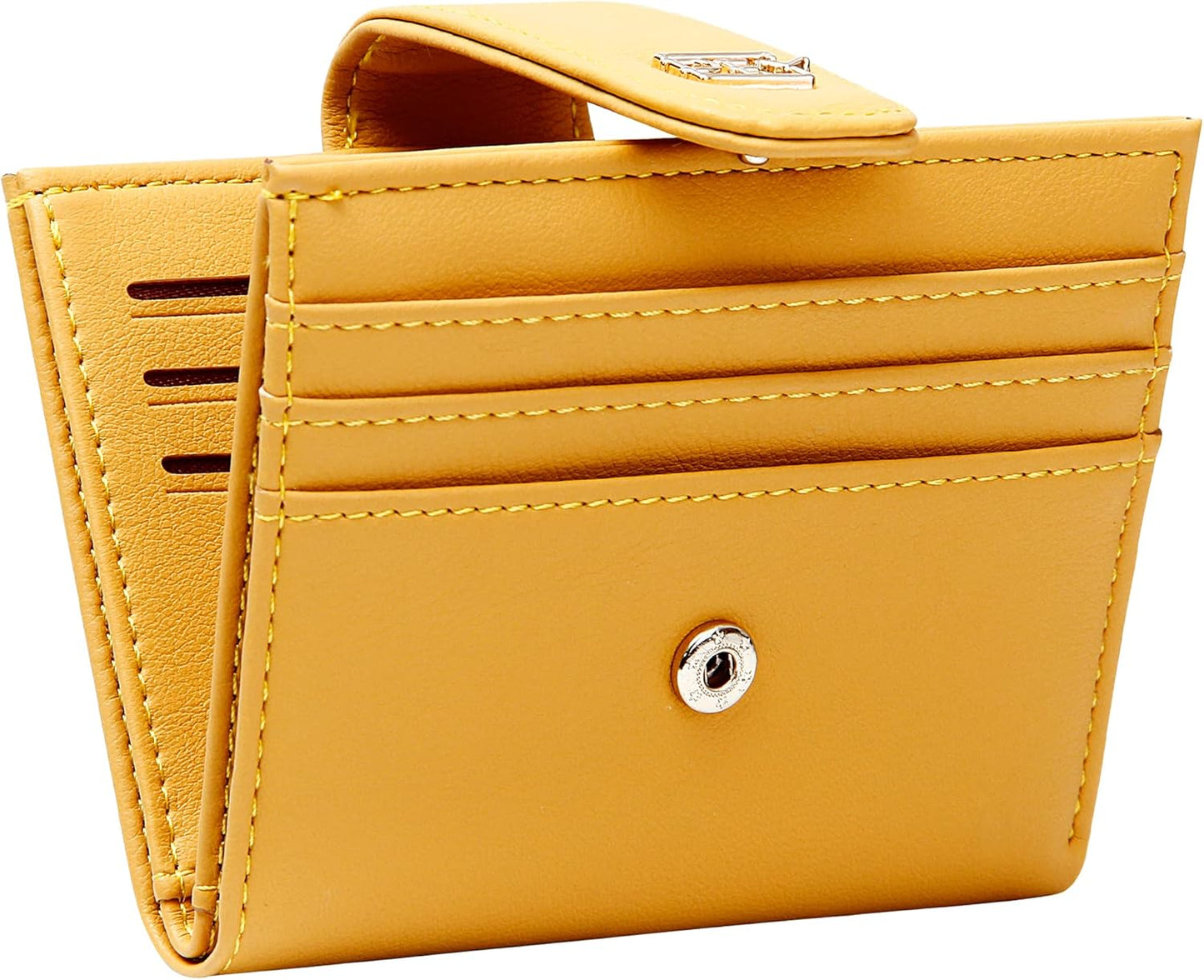 Small Wallets for Women Slim Bifold Credit Card Holder Minimalist Zipper Coin Pocket