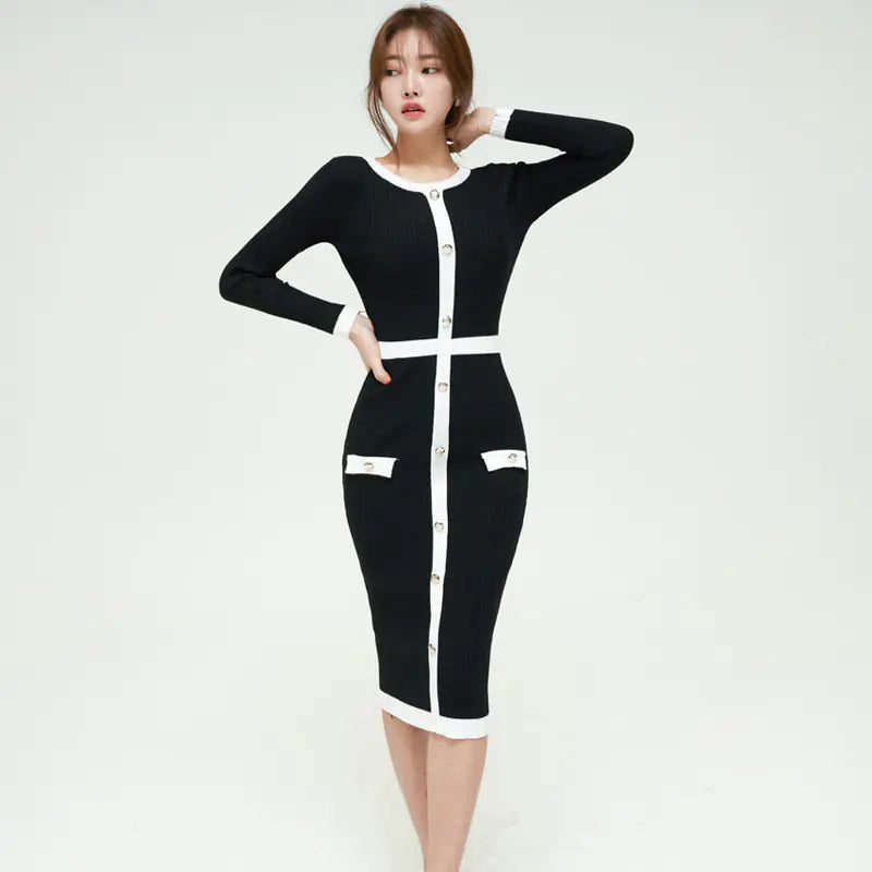 Knit Dress for Women - Long Autumn Winter Sweater Dress