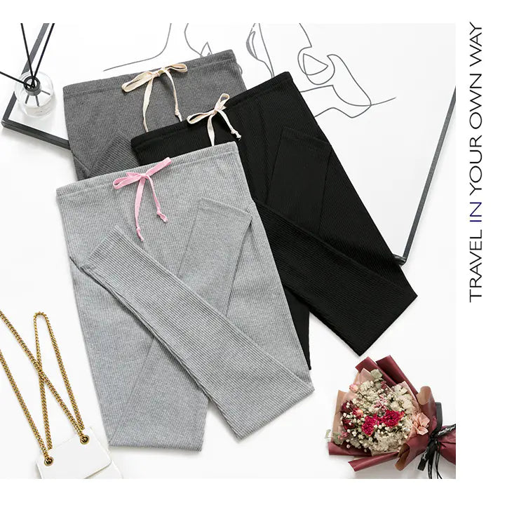 Adjustable Cotton Maternity Leggings for Pregnant Women