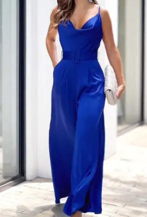 Thábata Jumpsuit - Blue / Short Sleeve Dress 2023