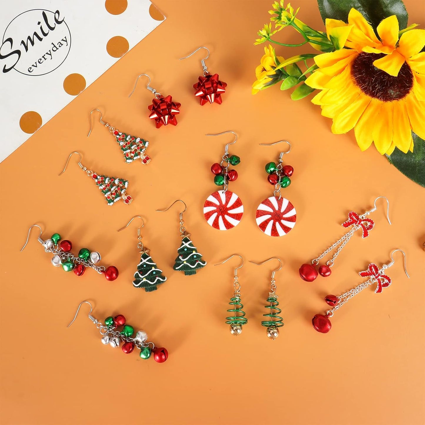 Christmas Earrings for Women Stocking Stuffers Xmas Holiday Stud Earrings Bow Tree Snowflake Bell Reindeer Dangle Earring Christmas Jewelry Gifts Outfits Accessories
