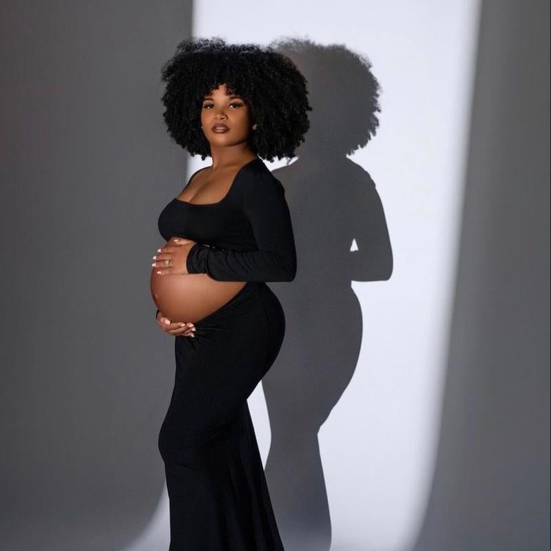 Maxi Maternity Dress Maternity Woman Comfy Pregnant Maternity Dress Maternity Supply Women'S Ruched Butterfly Cartoon Print