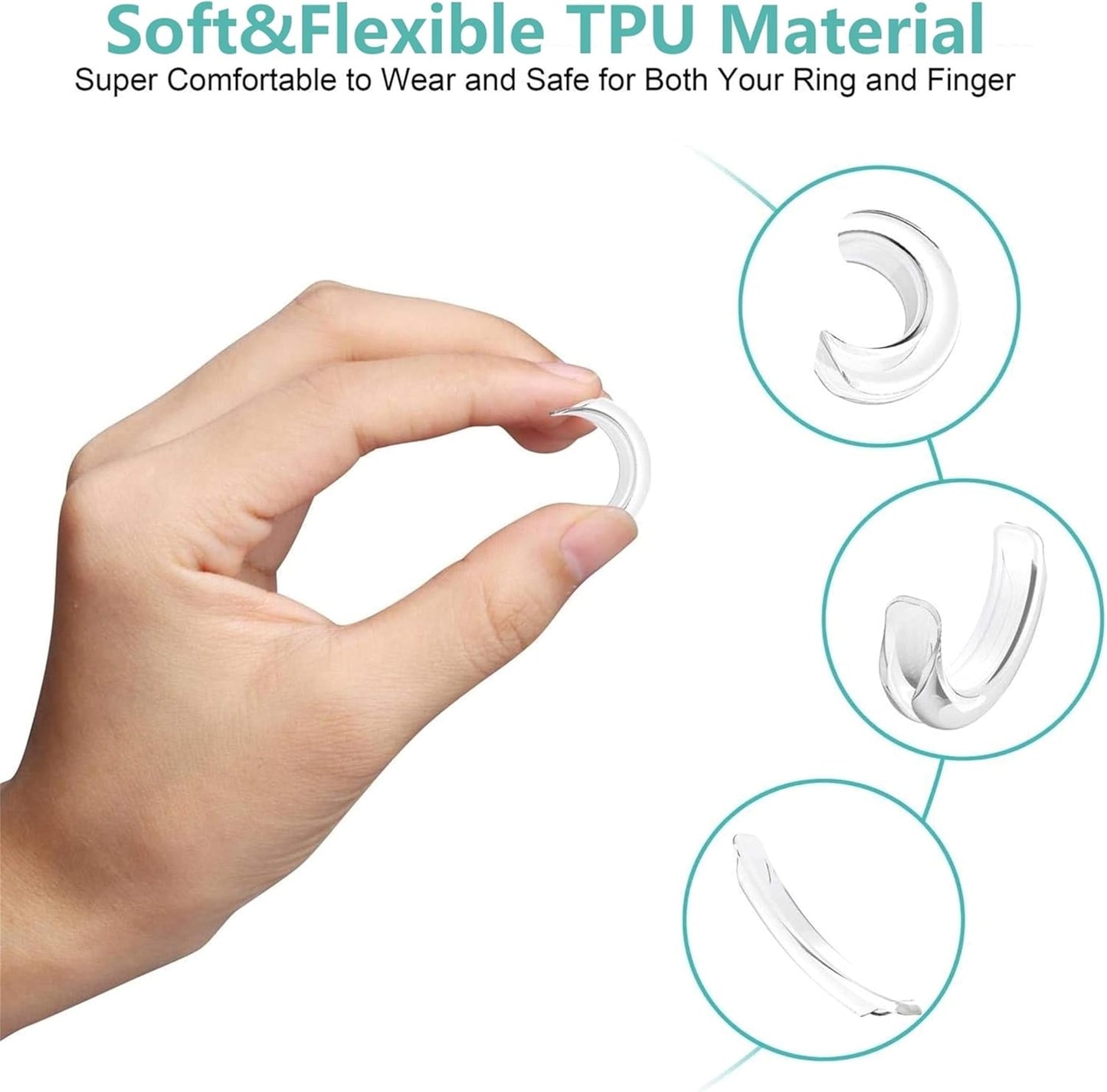 Invisible Ring Size Adjuster for Loose Rings Ring Adjuster Fit Any Rings, Assort