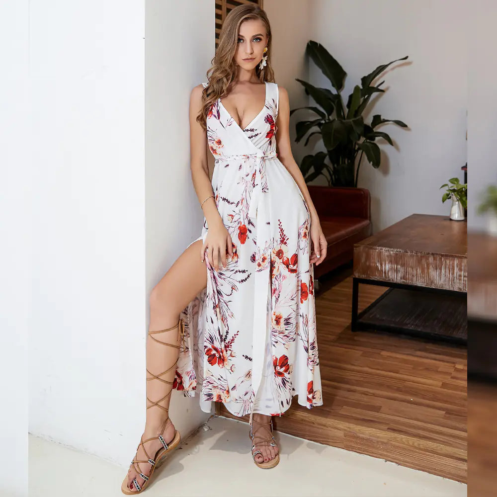 Bohemian Print Dress for Women - Beachwear Dress