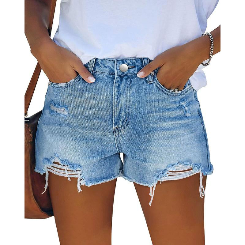 ONLYSHE Women'S Casual Denim Shorts Summer Jeans Stretchy Hot Short Pants Beach Fashion