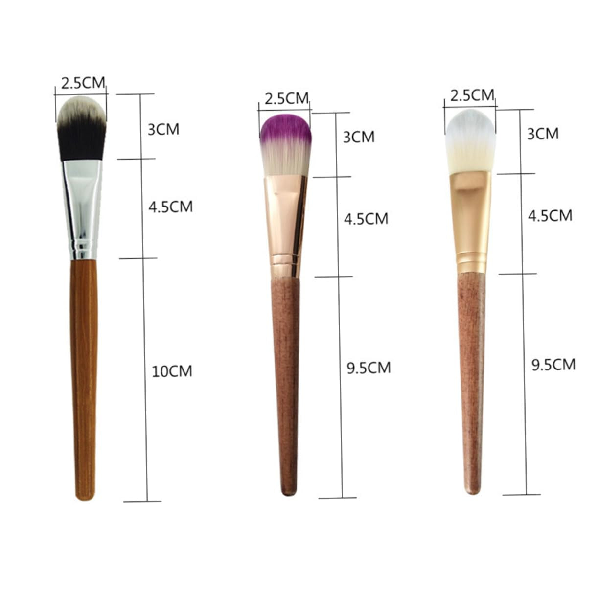 Cosmetic Brush Makeup Bamboo Handle Makeup Brush Portable Practical Random Style