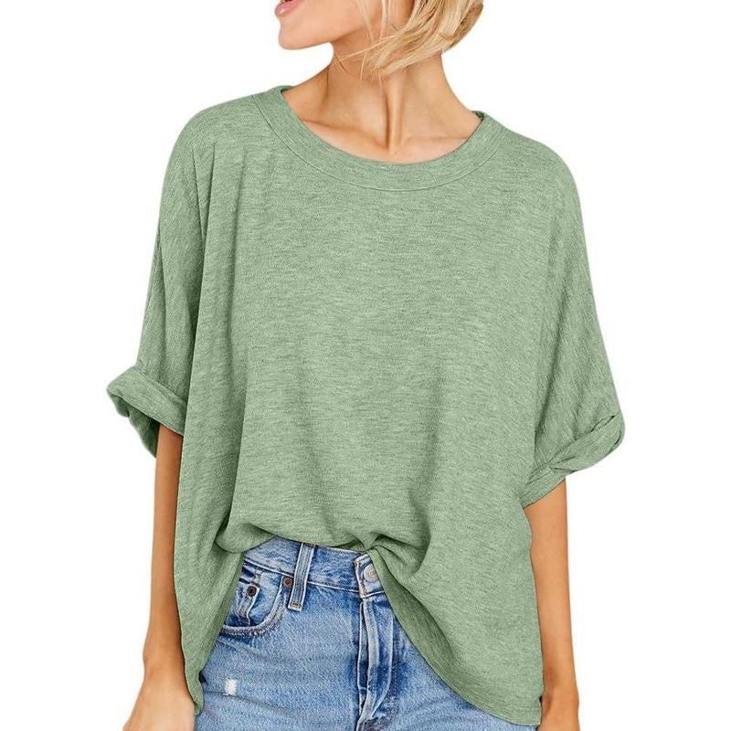 Imily Bela Women Oversized T-Shirt Summer Casual Short Sleeve Loose Tee Tops