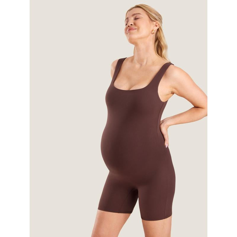 Momanda Square Neck Maternity Romper
