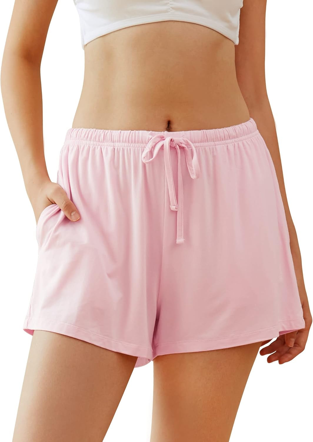 Bamboo Viscose Pajama Shorts for Women Soft Sleep Bottoms plus Size Lounge Boxers Pj Sleepwear Bottom S-4X