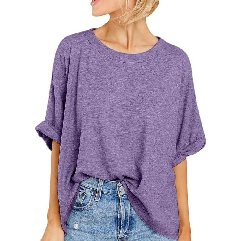 Imily Bela Women Oversized T-Shirt Summer Casual Short Sleeve Loose Tee Tops