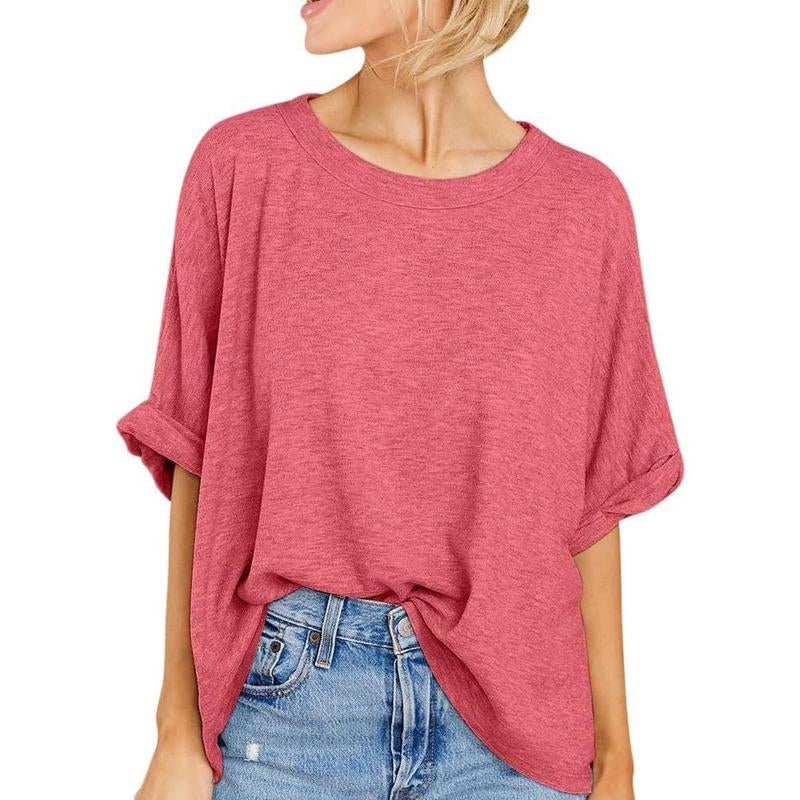 Imily Bela Women Oversized T-Shirt Summer Casual Short Sleeve Loose Tee Tops