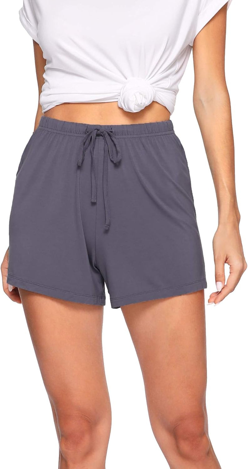 Bamboo Viscose Pajama Shorts for Women Soft Sleep Bottoms plus Size Lounge Boxers Pj Sleepwear Bottom S-4X