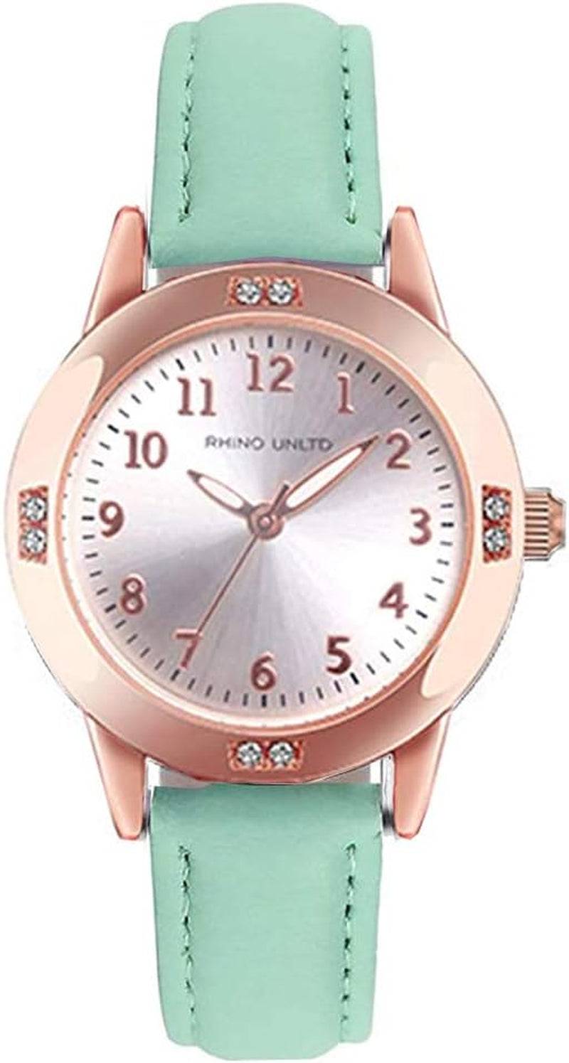 Women'S Leather Band Quartz Movement Waterproof Business Classic Analog Watch with Genuine Leather Stainless Steel Band Elegant Ladies Watch