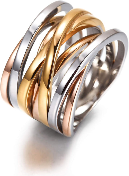 13.7MM Cross Ring Enhancers for Women Statement Engagement Ring for Men and Unisex Adults Silver Gold Rose Gold Plated Ring Customized Personalized