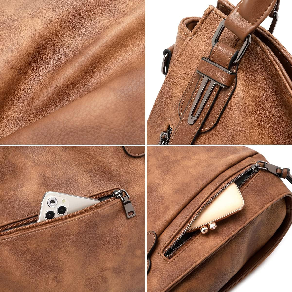 Hobo Bags for Women Handbags Purse Ladies Boho Shoulder Bag Crossbody Purses Faux Leather
