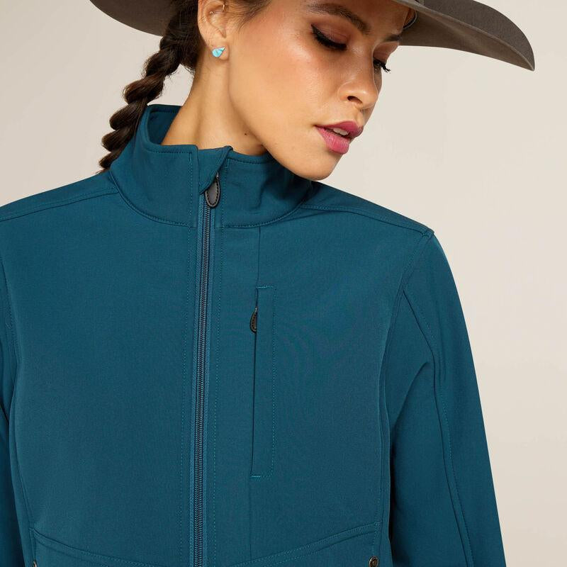 Ariat Womens Team Patriot S Outerwear Oftshell Jacket / REFLECTING POND Womenswear Coats