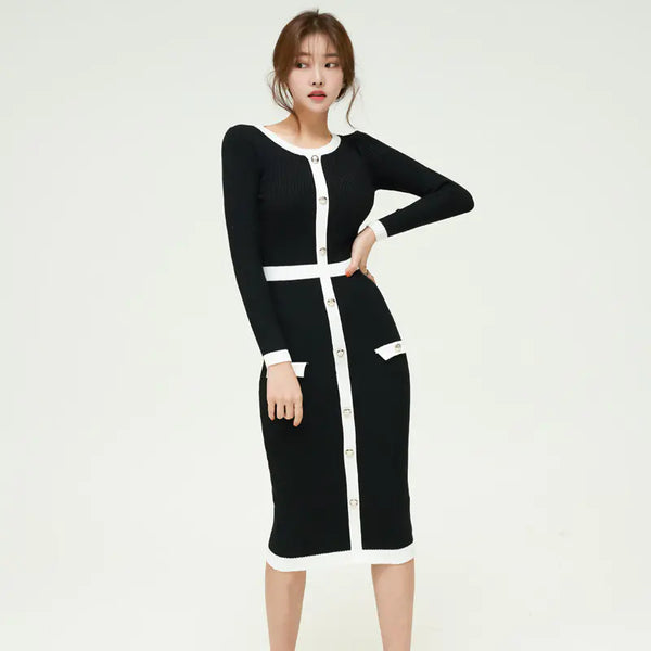 Knit Dress for Women - Long Autumn Winter Sweater Dress