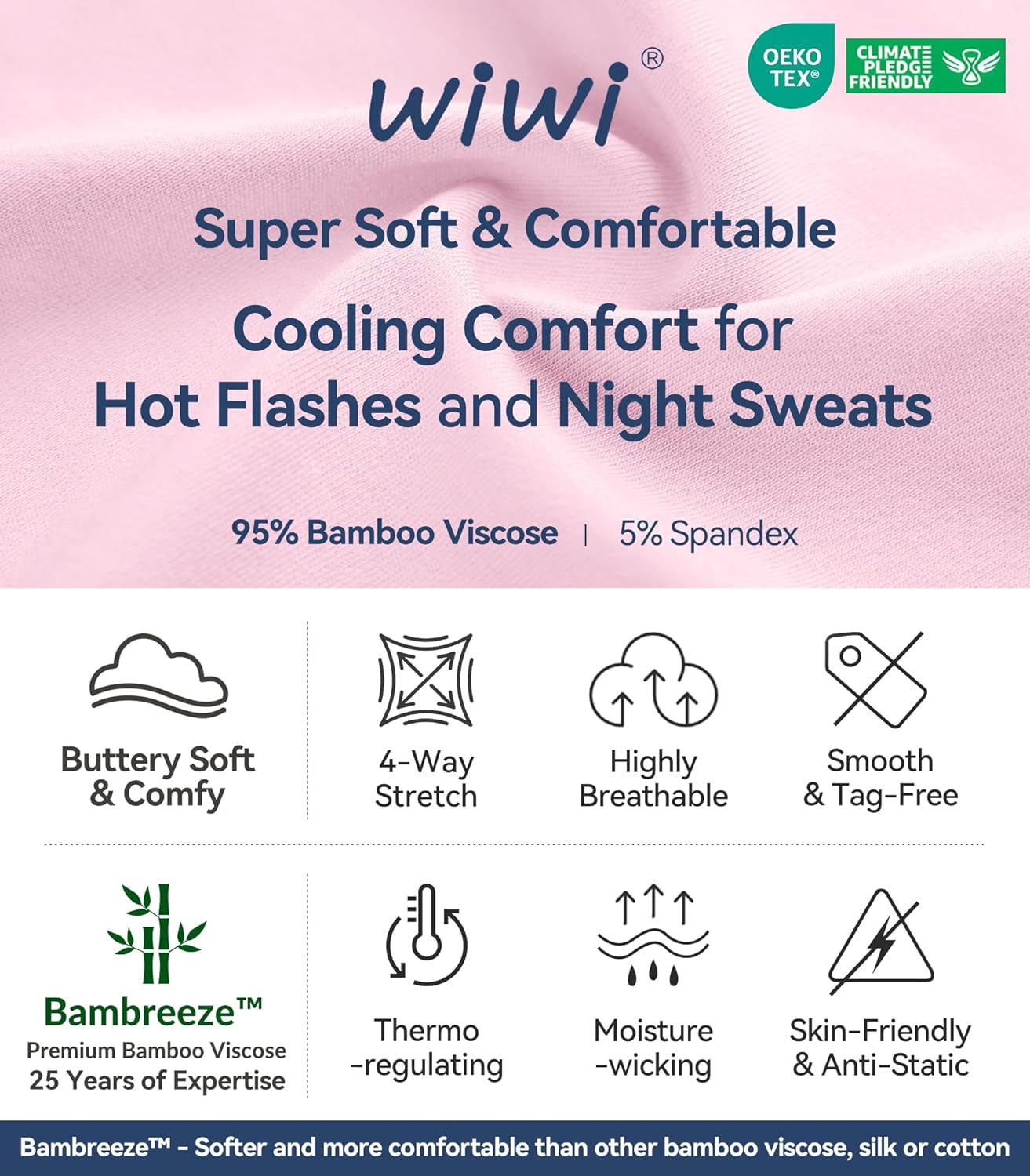 Bamboo Viscose Pajama Shorts for Women Soft Sleep Bottoms plus Size Lounge Boxers Pj Sleepwear Bottom S-4X