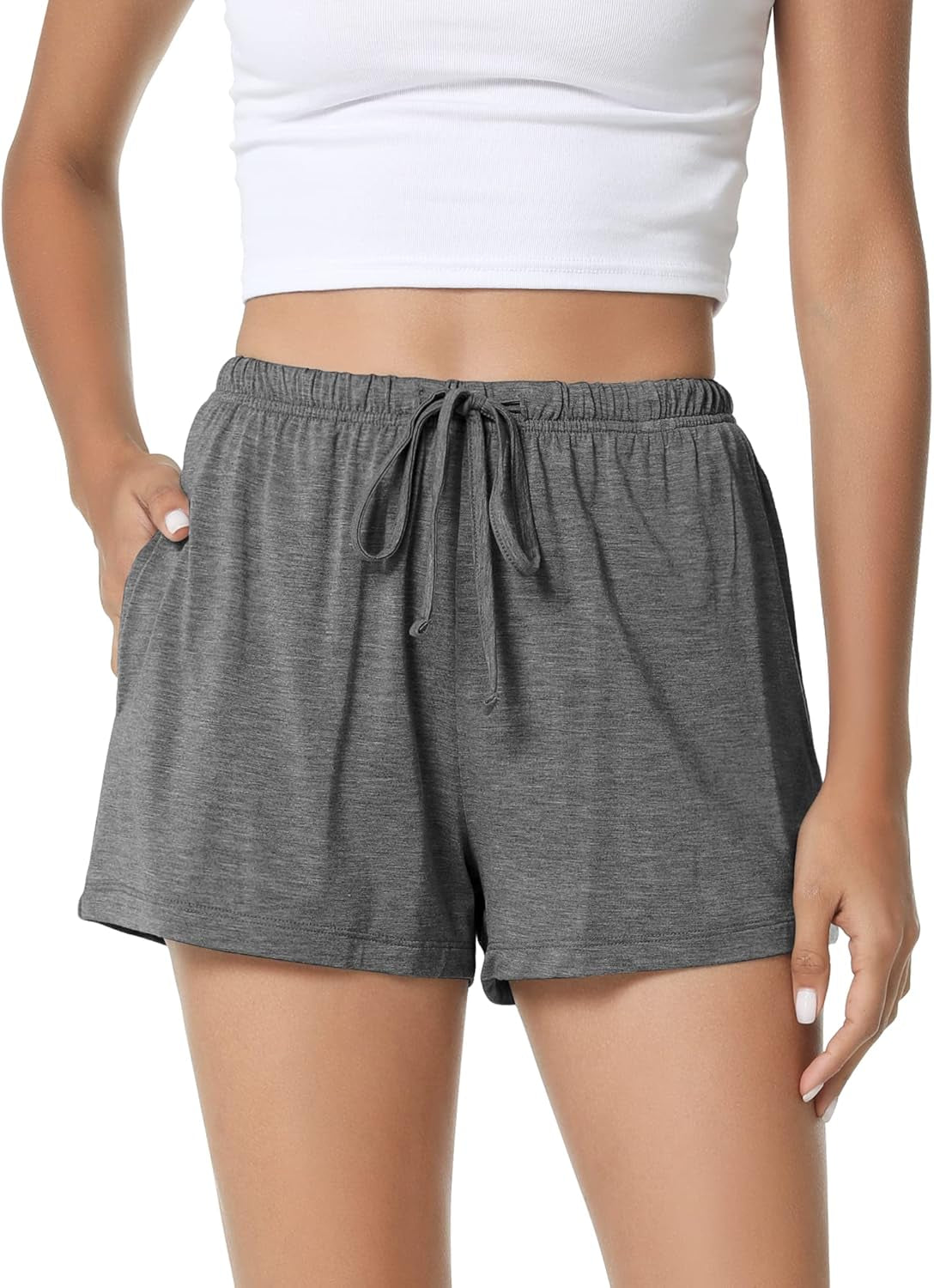 Bamboo Viscose Pajama Shorts for Women Soft Sleep Bottoms plus Size Lounge Boxers Pj Sleepwear Bottom S-4X