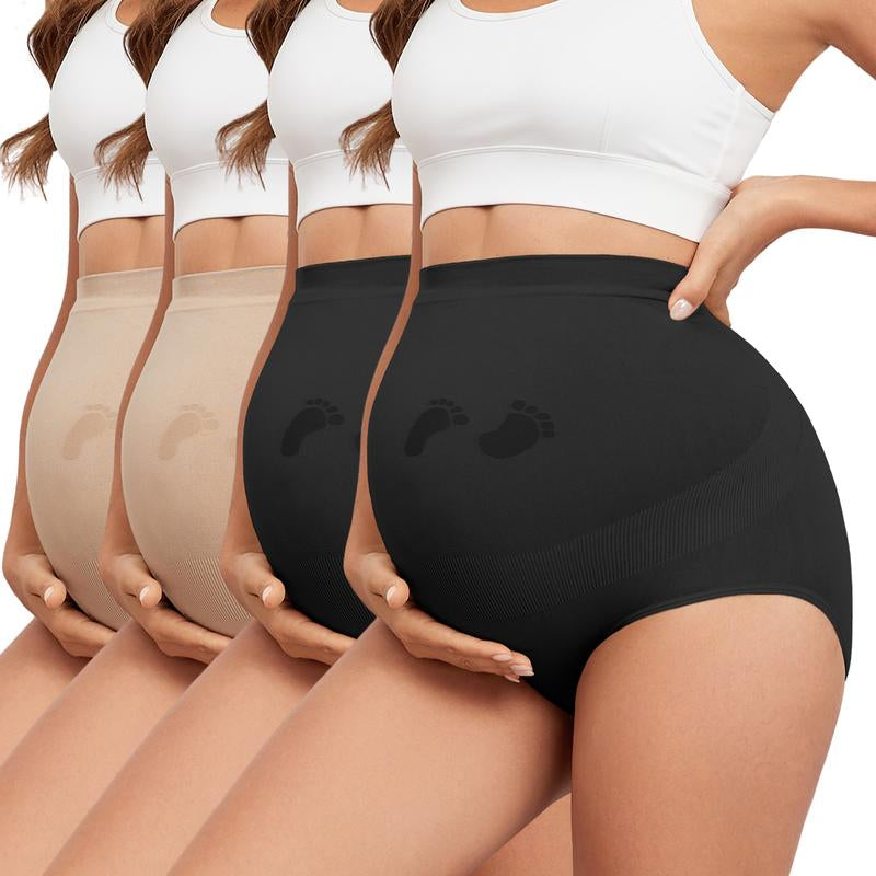Y25D Maternity Underwear Seamless High Waisted Maternity Panties Belly Support over Bump Maternity Panties That Don' T Dig in Maternity Underwear for All Trimester Maternity Pants under Maternity Jeans