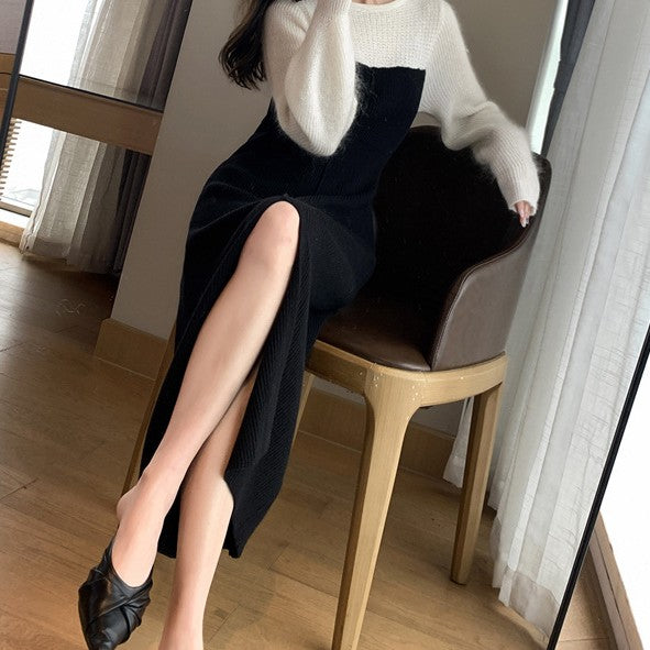 Stylish Black Knitted Dress for Women
