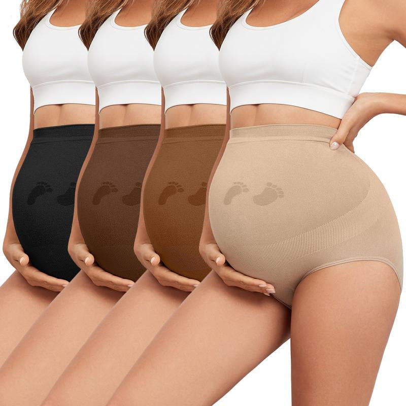 Y25D Maternity Underwear Seamless High Waisted Maternity Panties Belly Support over Bump Maternity Panties That Don' T Dig in Maternity Underwear for All Trimester Maternity Pants under Maternity Jeans