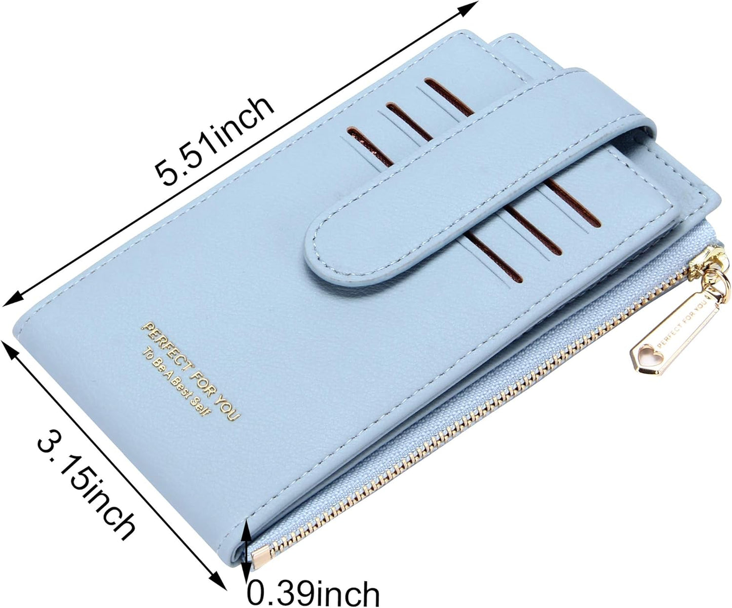 Card Holder Wallet for Women Rfld Slim Wallets Bifold Multi Card Case Coin Purse