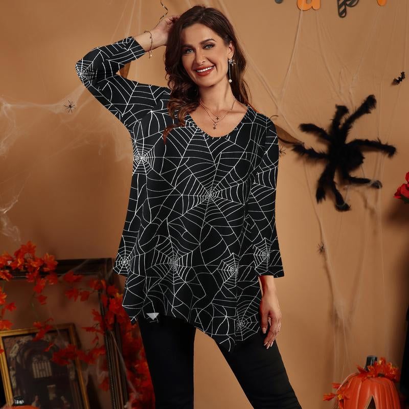 LARACE plus Size Tops for Women 3/4 Sleeve Christmas Crewneck Blouses Shirts Tunic Womenswear Asymmetrical Plussize Basic Top Dress Flowy Fabric Fit Christmas Clothes Blouse Women Tops Basic Minimalist Christmas T-Shirts Comfortable Tops Outfits Suits