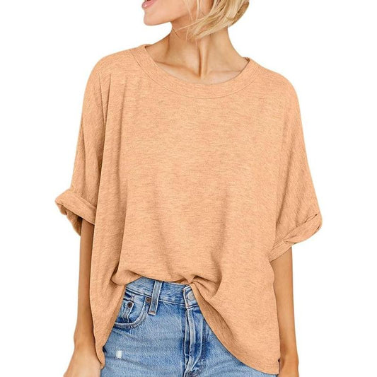 Imily Bela Women Oversized T-Shirt Summer Casual Short Sleeve Loose Tee Tops