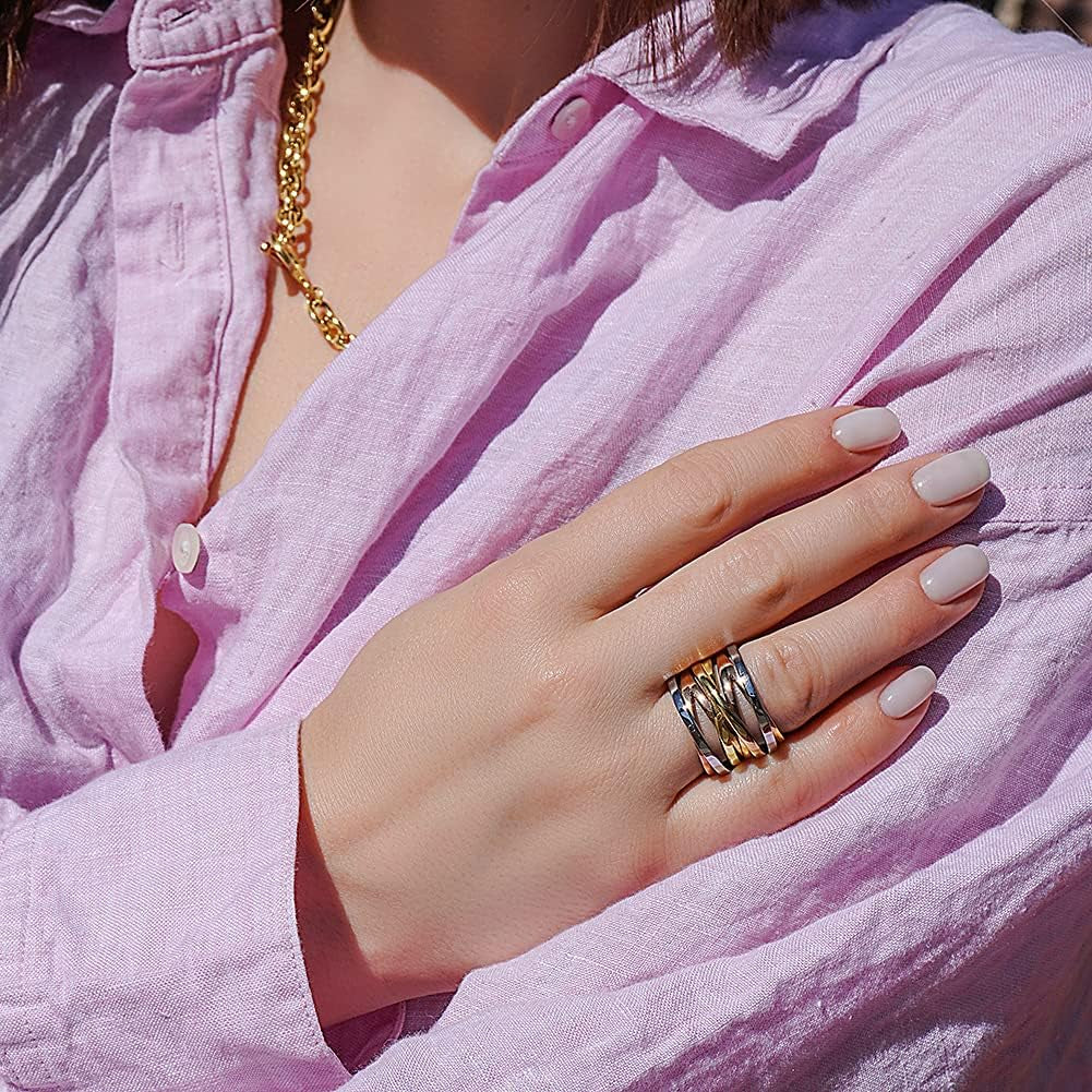 13.7MM Cross Ring Enhancers for Women Statement Engagement Ring for Men and Unisex Adults Silver Gold Rose Gold Plated Ring Customized Personalized