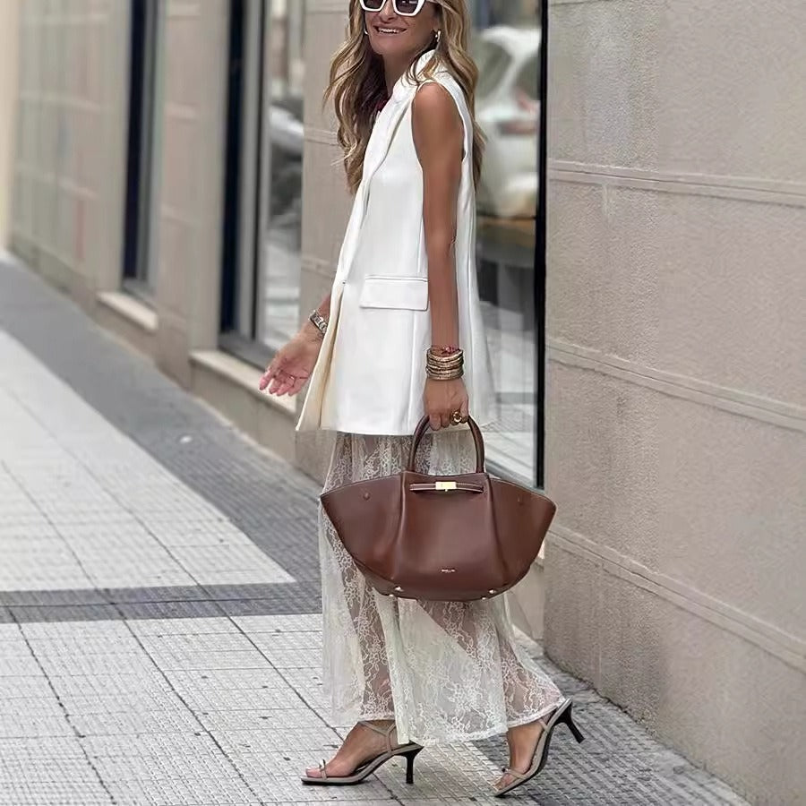 Lace Jacket and Skirt Two-Piece Set