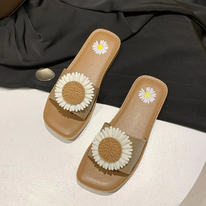 Women's Outdoor Non-Slip Daisy Slide Sandals