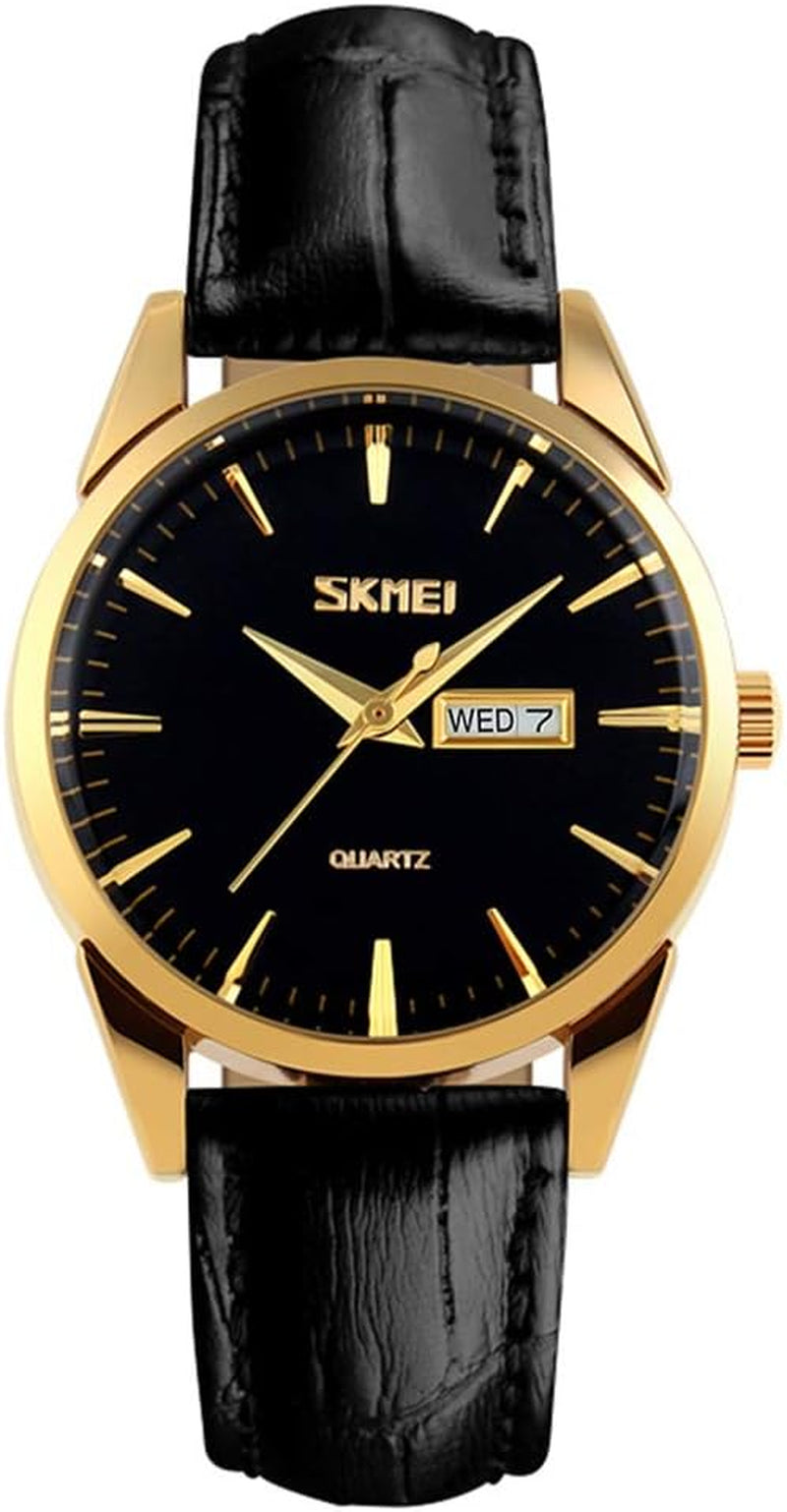 Women'S Watches for Ladies Female Black Leather Band Waterproof Fashion Casual Simple Dress Quartz Analog Day Date Calendar Business Light Wrist Watch Wife Girls Gifts