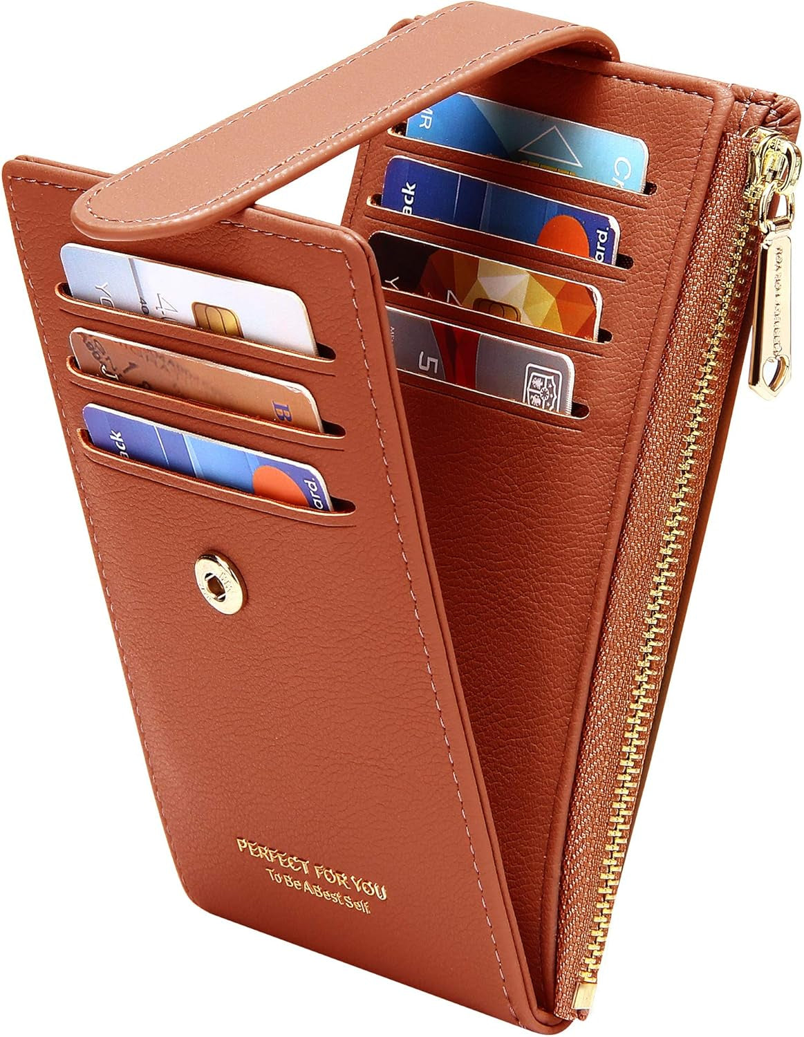Card Holder Wallet for Women Rfld Slim Wallets Bifold Multi Card Case Coin Purse
