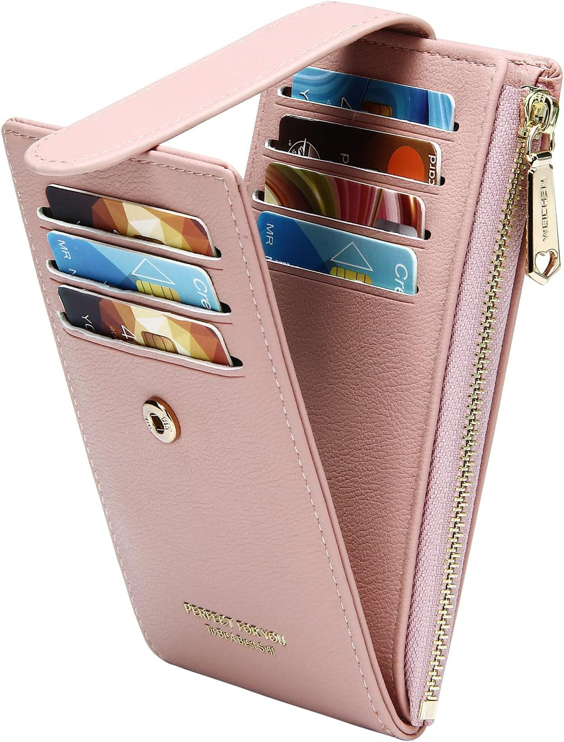 Card Holder Wallet for Women Rfld Slim Wallets Bifold Multi Card Case Coin Purse