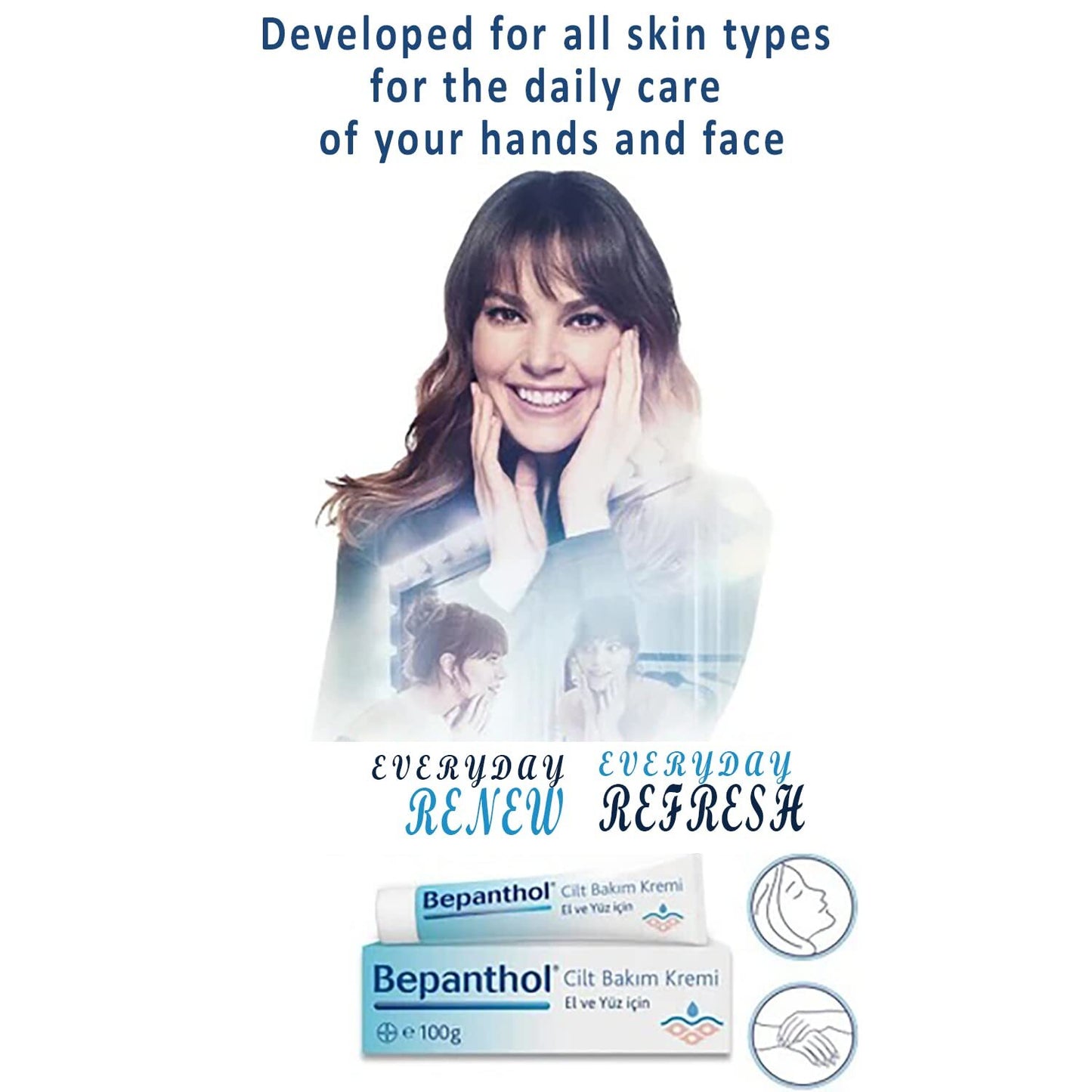 Bepanthol Skin Protectant Cream 100G Moisturizing Skin Care Cream 3.52Oz