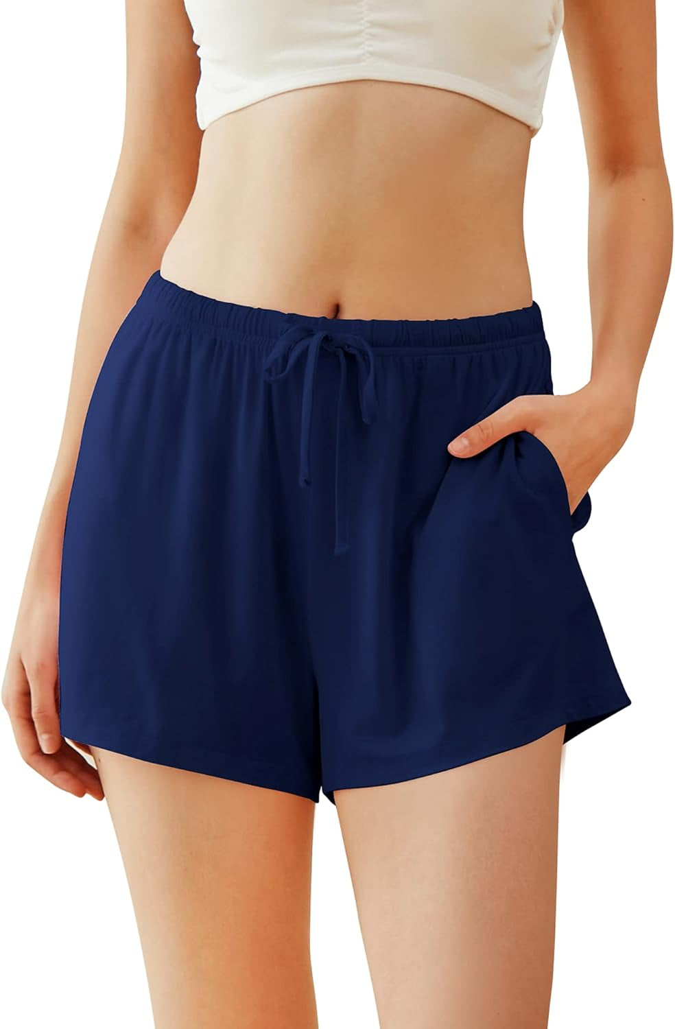 Bamboo Viscose Pajama Shorts for Women Soft Sleep Bottoms plus Size Lounge Boxers Pj Sleepwear Bottom S-4X