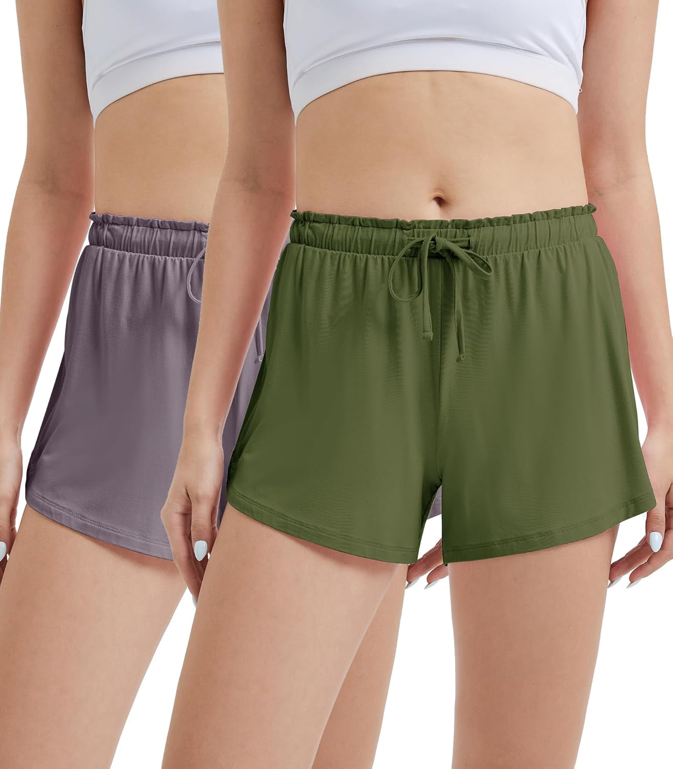 Bamboo Viscose Pajama Shorts for Women Soft Sleep Bottoms plus Size Lounge Boxers Pj Sleepwear Bottom S-4X