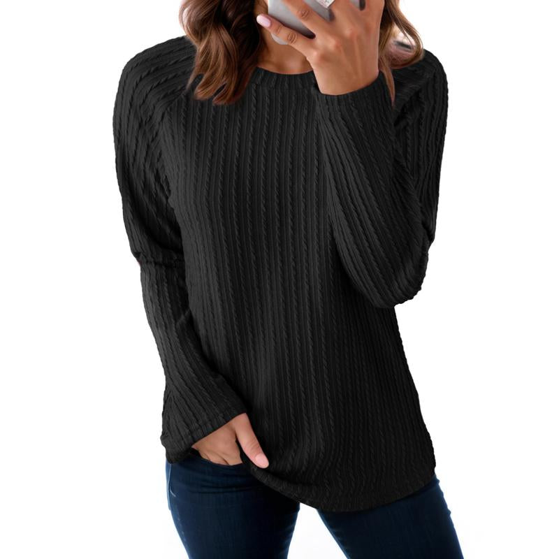 Dokotoo Womens Tops Long Sleeve Lightweight Shirts 2025 Fall Fashion Clothing Trendy Tops Crewneck Knit Basic Tee