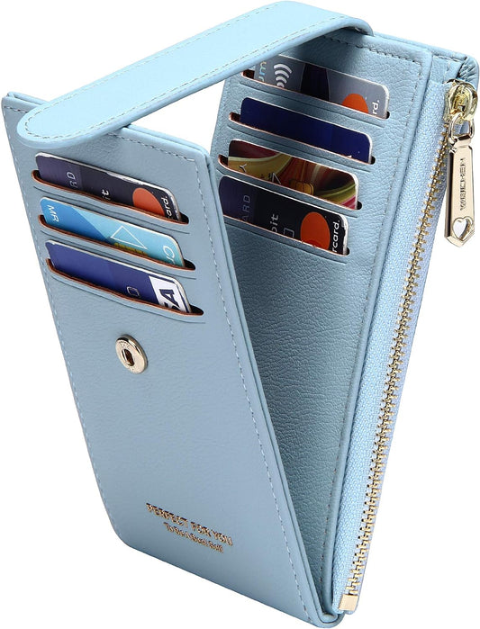 Card Holder Wallet for Women Rfld Slim Wallets Bifold Multi Card Case Coin Purse