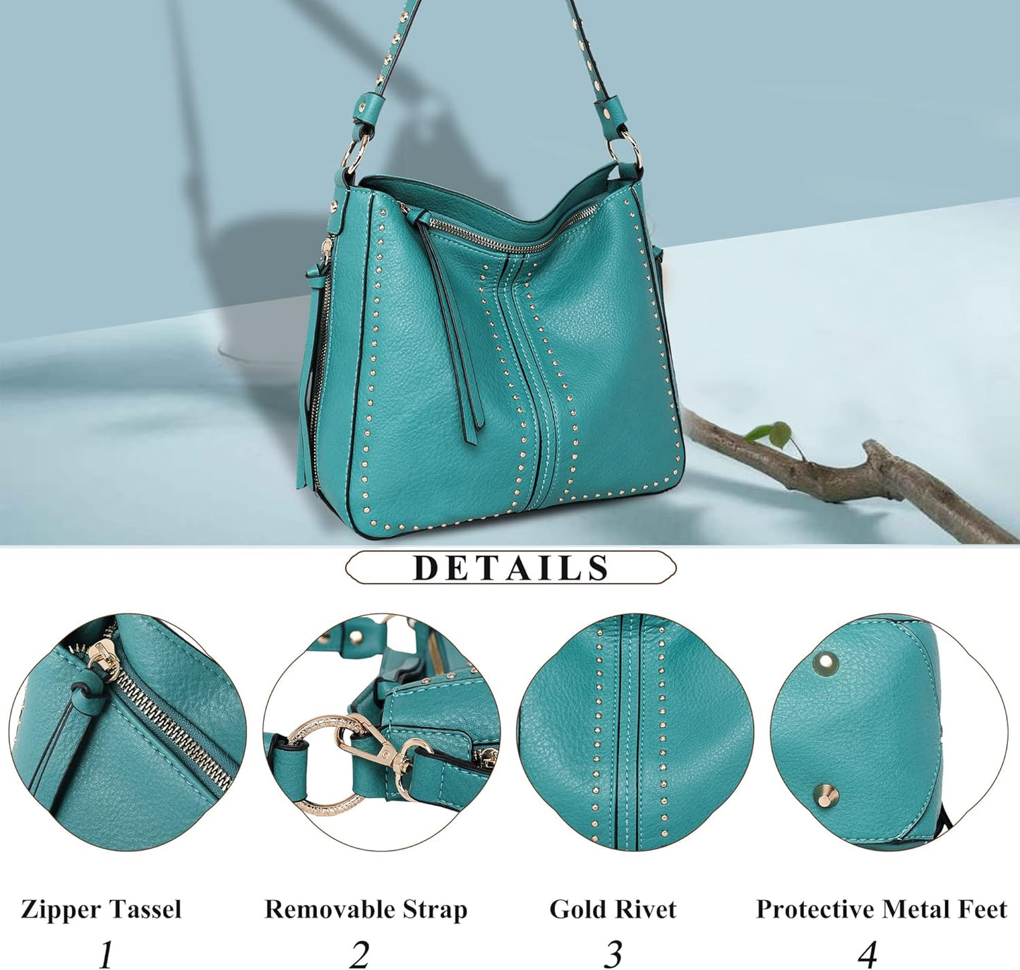 Womens Purses and Handbags Crossbody Hobo Bags Leather Shoulder Satchel Purses for Women MWC-1001STQ