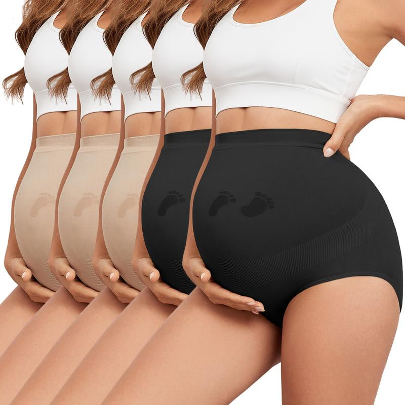 Y25D Maternity Underwear Seamless High Waisted Maternity Panties Belly Support over Bump Maternity Panties That Don' T Dig in Maternity Underwear for All Trimester Maternity Pants under Maternity Jeans