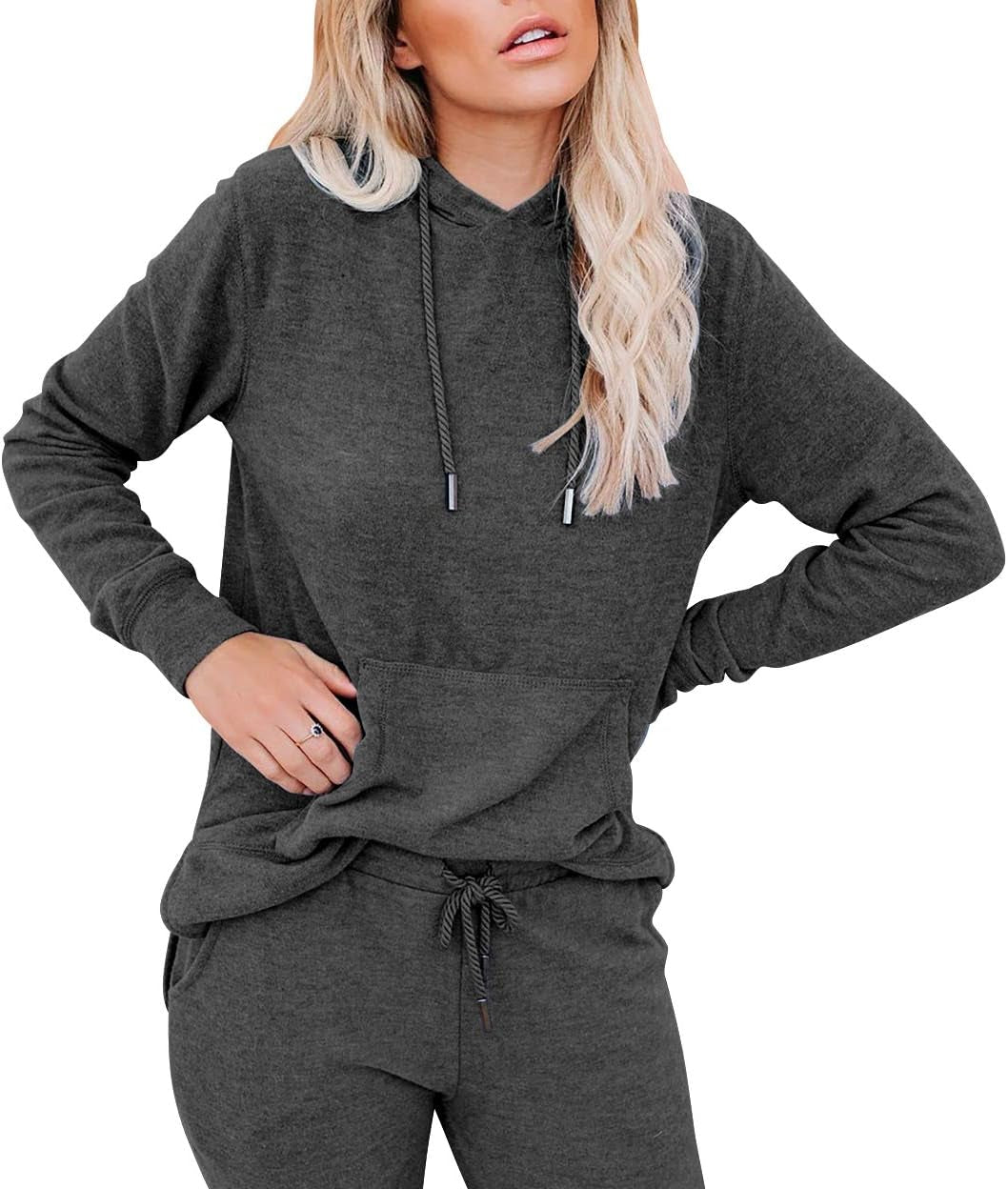 Lounge Sets for Women Two Piece Outfits Sweatsuits Sets Long Pant Loungewear Workout Athletic Tracksuits with Pockets