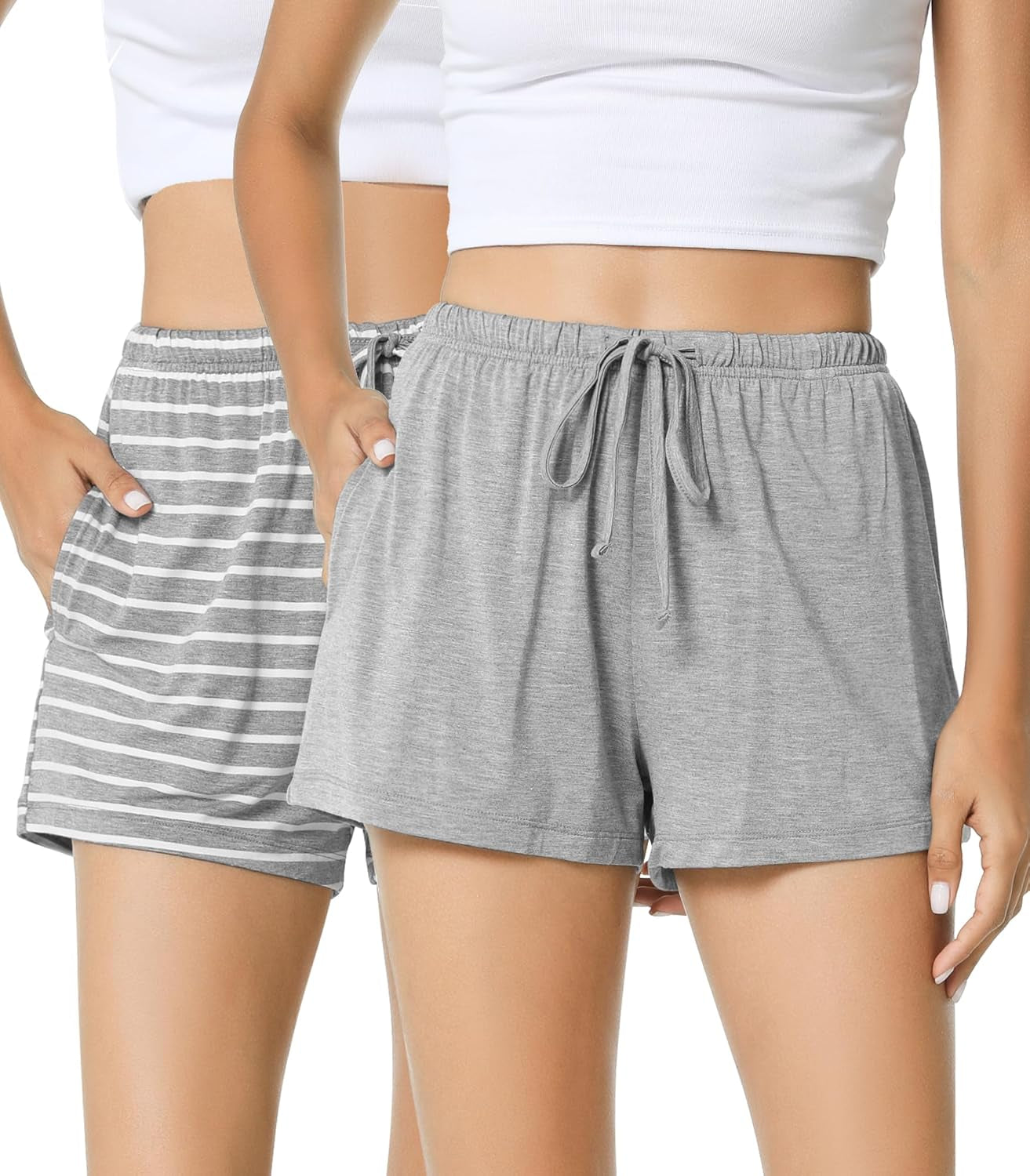 Bamboo Viscose Pajama Shorts for Women Soft Sleep Bottoms plus Size Lounge Boxers Pj Sleepwear Bottom S-4X