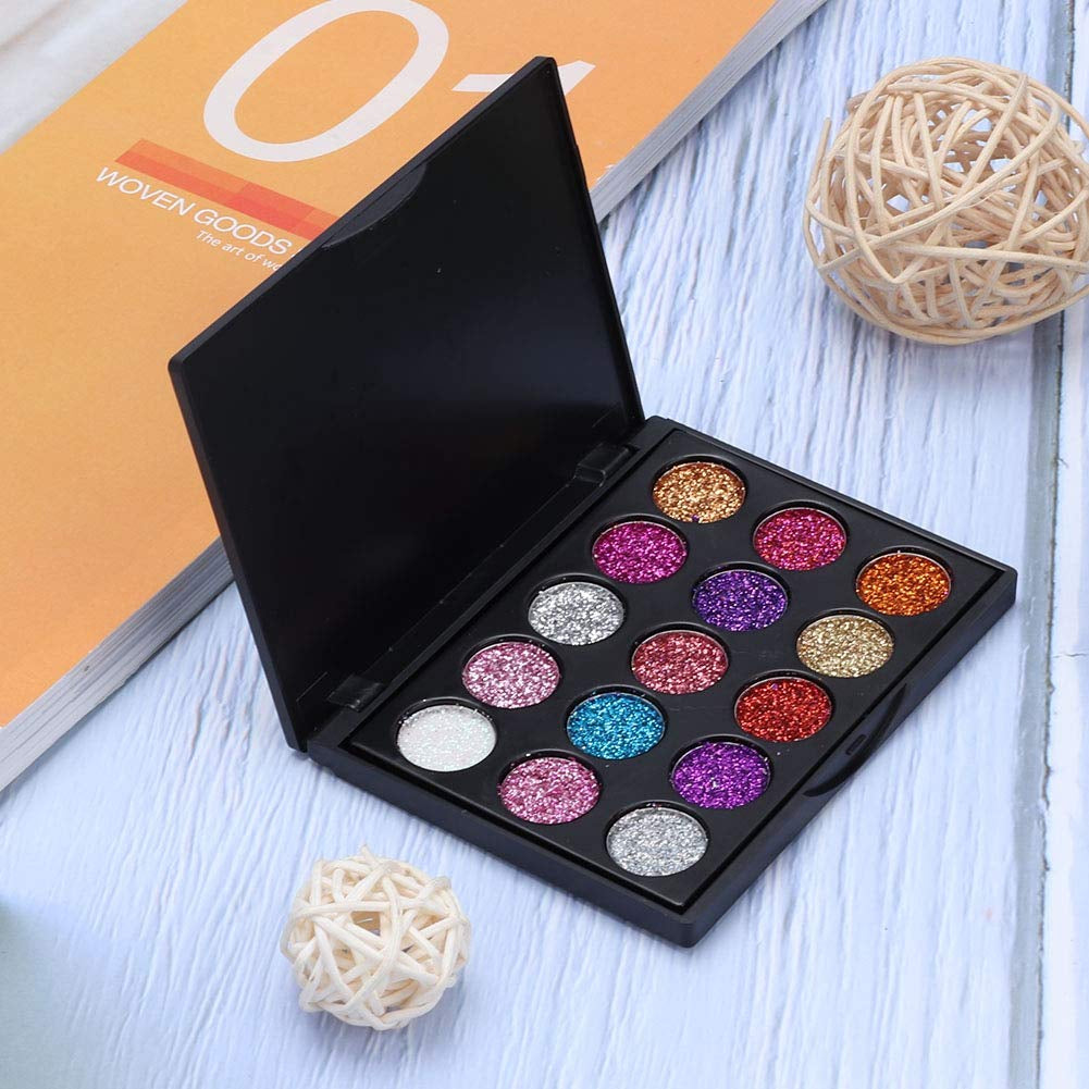 Eyeshadow Palette, 15 Colors Glitter Eyeshadow Palette for Cosplay Makeup Eye Makeup, Shining Eye Shadow Cosmetic Powder Suitable for Daily and Professional Makeup