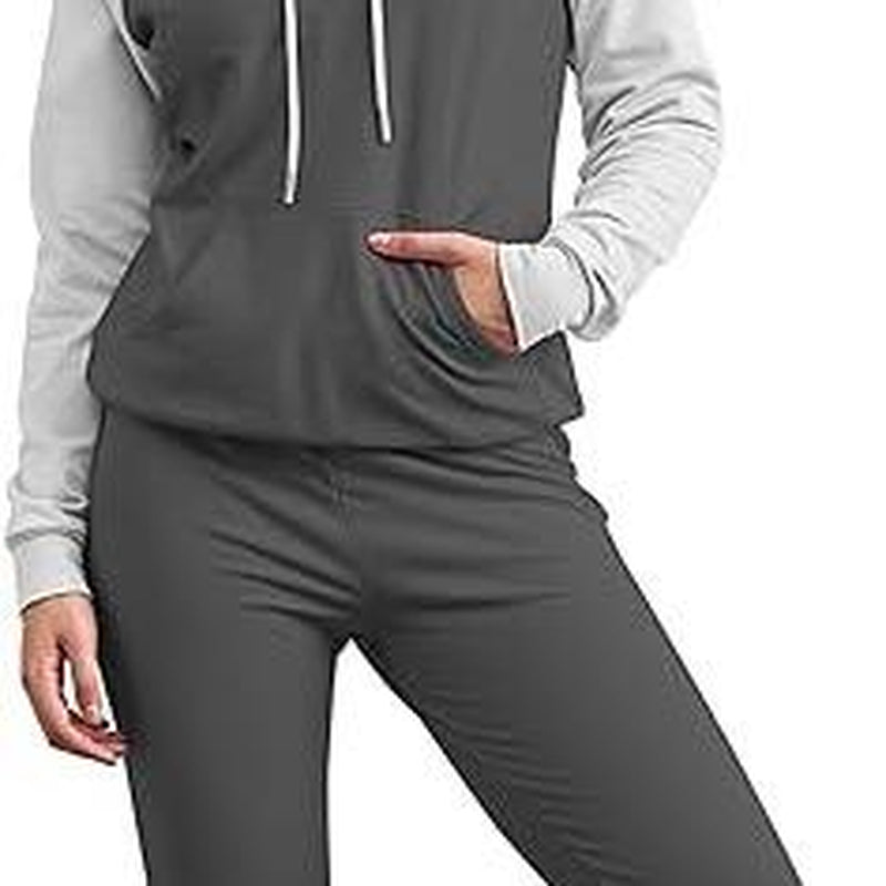 FUPHINE Women'S 2 Piece Sets Long Sleeve Hoodies Sweatpant Set Lounge Sets Fall Outfits Tracksuit 2024 Clothes (Black,L)